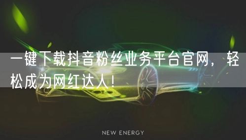 一键下载抖音粉丝业务平台官网，轻松成为网