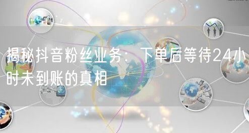 揭秘抖音粉丝业务：下单后等待24小时未到账的真相