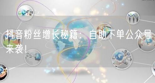 抖音粉丝增长秘籍：自助下单公众号来袭！