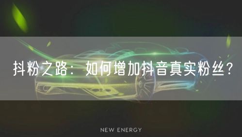 抖粉之路：如何增加抖音真实粉丝？