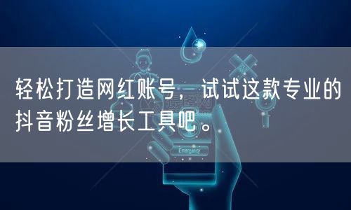 轻松打造网红账号，试试这款专业的抖音粉丝