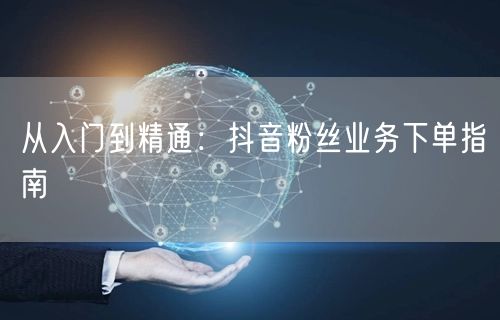 从入门到精通：抖音粉丝业务下单指南