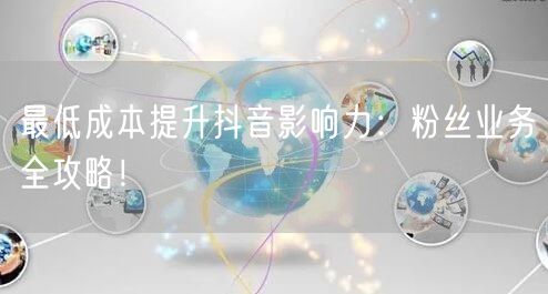 最低成本提升抖音影响力：粉丝业务全攻略！