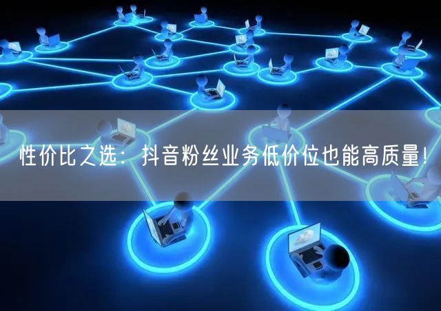性价比之选：抖音粉丝业务低价位也能高质量！