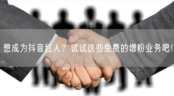 想成为抖音红人？试试这些免费的增粉业务吧！