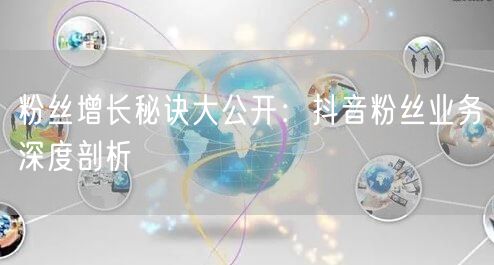 粉丝增长秘诀大公开：抖音粉丝业务深度剖析