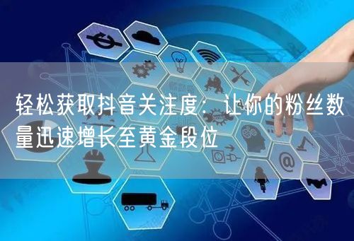 轻松获取抖音关注度：让你的粉丝数量迅速增长至黄金段位