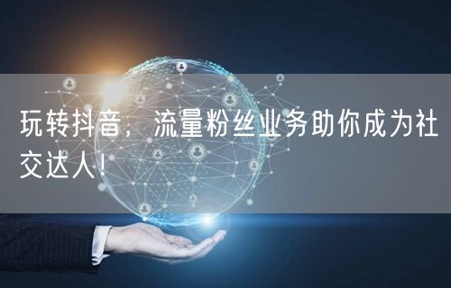 玩转抖音，流量粉丝业务助你成为社交达人！