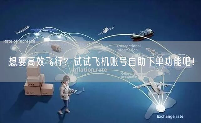 想要高效飞行？试试飞机账号自助下单功能吧