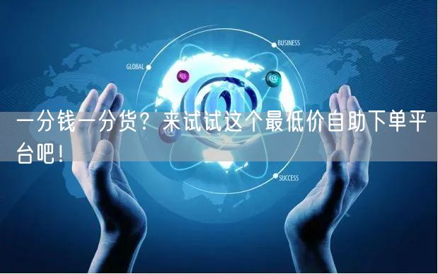 一分钱一分货？来试试这个最低价自助下单平