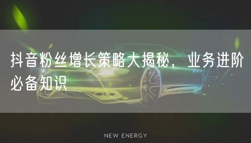 抖音粉丝增长策略大揭秘，业务进阶必备知识