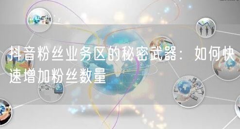 抖音粉丝业务区的秘密武器：如何快速增加粉丝数量