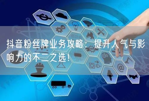 抖音粉丝牌业务攻略：提升人气与影响力的不二之选！
