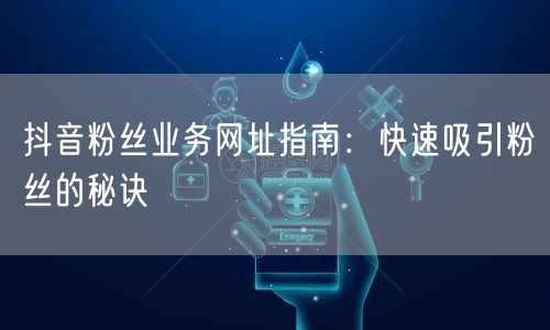 抖音粉丝业务网址指南：快速吸引粉丝的秘诀