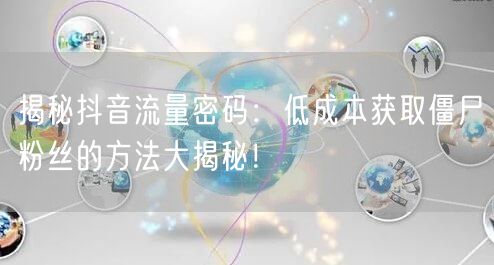 揭秘抖音流量密码：低成本获取僵尸粉丝的方法大揭秘！