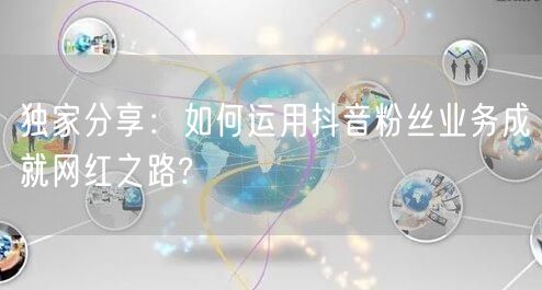 独家分享：如何运用抖音粉丝业务成就网红之路?