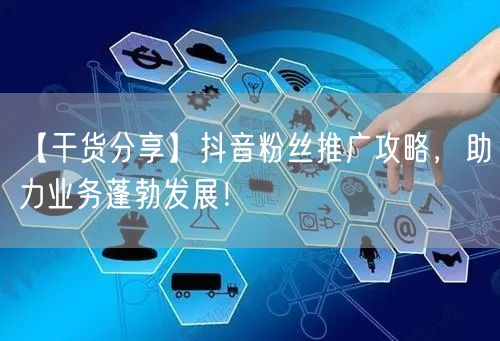 【干货分享】抖音粉丝推广攻略，助力业务蓬勃发展！