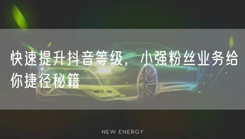 快速提升抖音等级，小强粉丝业务给你捷径秘籍