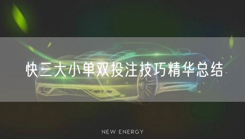 快三大小单双投注技巧精华总结