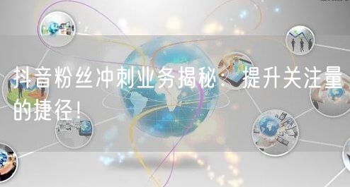 抖音粉丝冲刺业务揭秘：提升关注量的捷径！