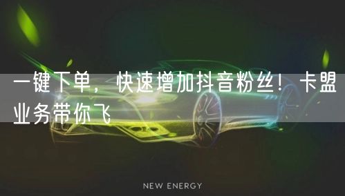 一键下单，快速增加抖音粉丝！卡盟业务带你飞