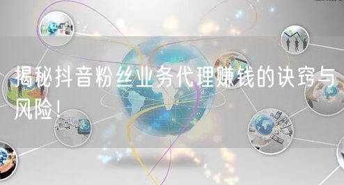 揭秘抖音粉丝业务代理赚钱的诀窍与风险！