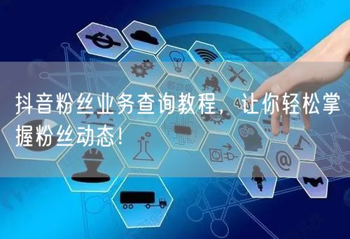 抖音粉丝业务查询教程，让你轻松掌握粉丝动态！