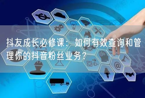 抖友成长必修课：如何有效查询和管理你的抖音粉丝业务？