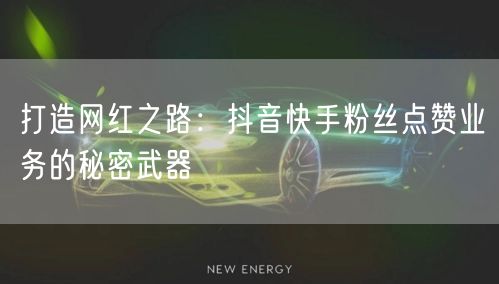 打造网红之路：抖音快手粉丝点赞业务的秘密武器