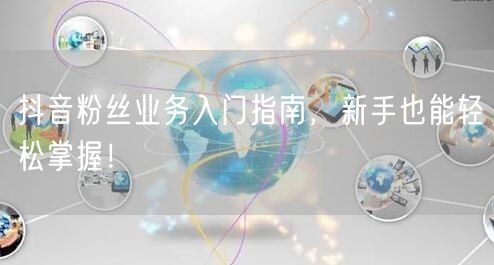 抖音粉丝业务入门指南，新手也能轻松掌握！