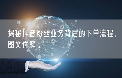 揭秘抖音粉丝业务背后的下单流程，图文详解。
