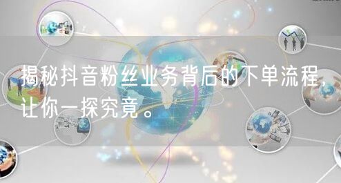 揭秘抖音粉丝业务背后的下单流程，让你一探究竟。