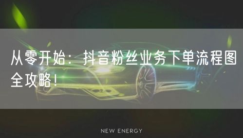 从零开始：抖音粉丝业务下单流程图全攻略！
