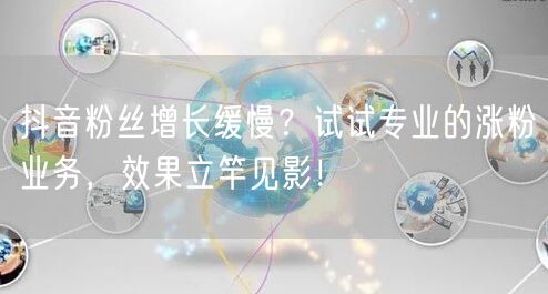 抖音粉丝增长缓慢？试试专业的涨粉业务，效果立竿见影！