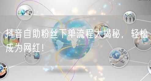 抖音自助粉丝下单流程大揭秘，轻松成为网红