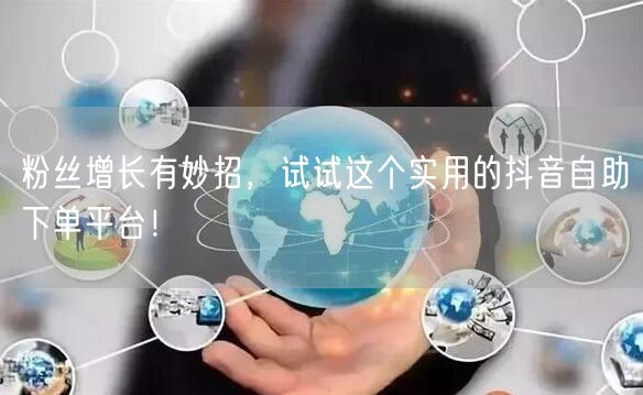 粉丝增长有妙招，试试这个实用的抖音自助下