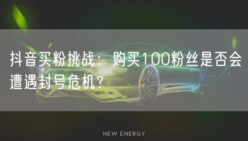 抖音买粉挑战：购买100粉丝是否会遭遇封号危机？